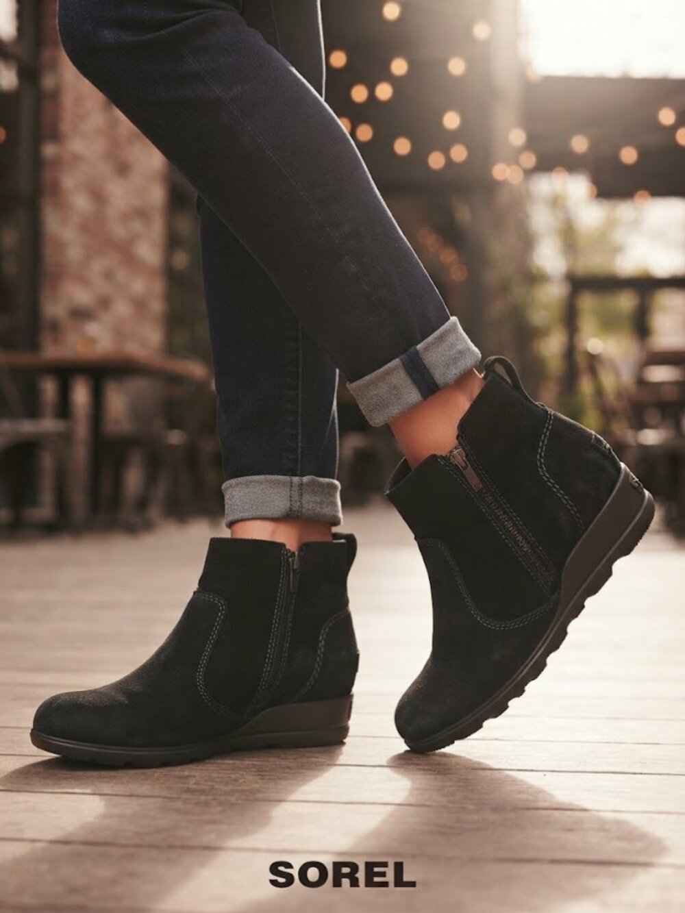 Sorel Black Suede Women's Pull on Chelsea Boots - Size 7.5
